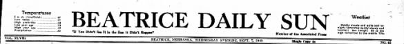 Headline sept 7th 1949